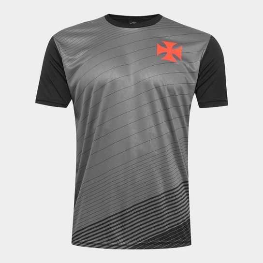 Camisa Vasco Block Masculina - Preto+Chumbo