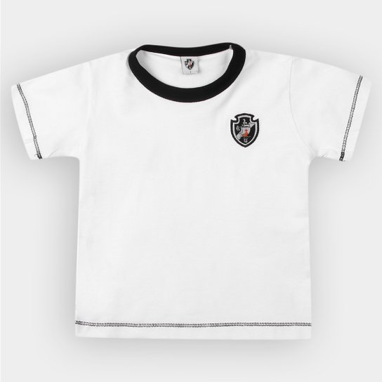 Camiseta Vasco Infantil Cores Clube - Preto+Branco