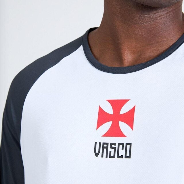 BLUSA MANGA LONGA UV VASCO PLAGA BRANCO/PRETO/GG