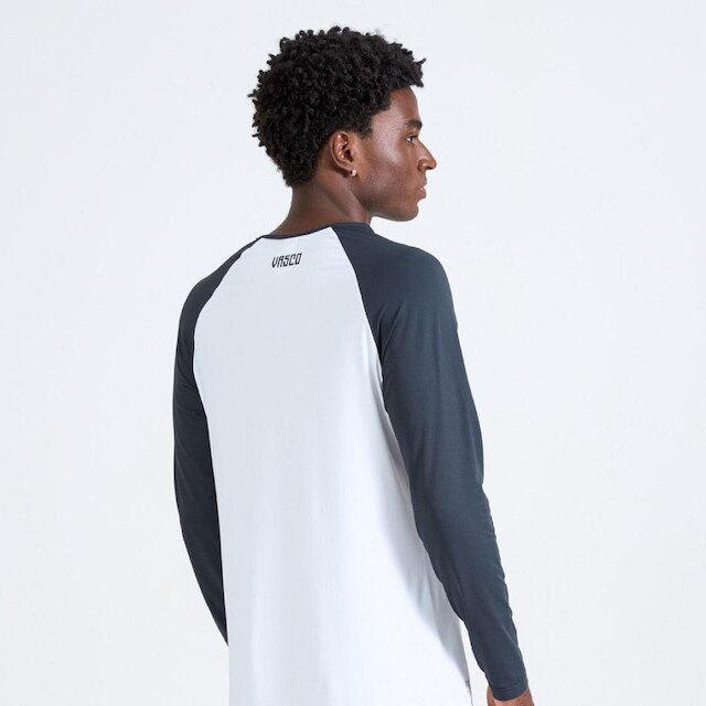 BLUSA MANGA LONGA UV VASCO PLAGA BRANCO/PRETO/GG