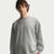 Blusão Nike Club Crew Oversized Masculino - Cinza+Branco