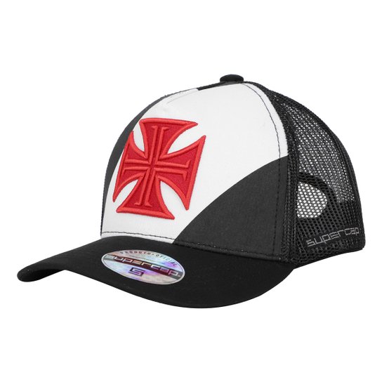 Boné Aba Curva Infantil SuperCap Vasco da Gama Cruz De Malta Trucker