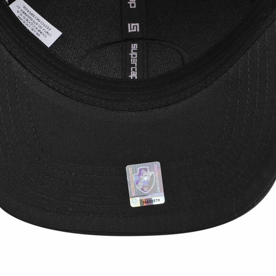 Boné SuperCap Vasco Patch Silk Bordado Frontal Dora E Tela