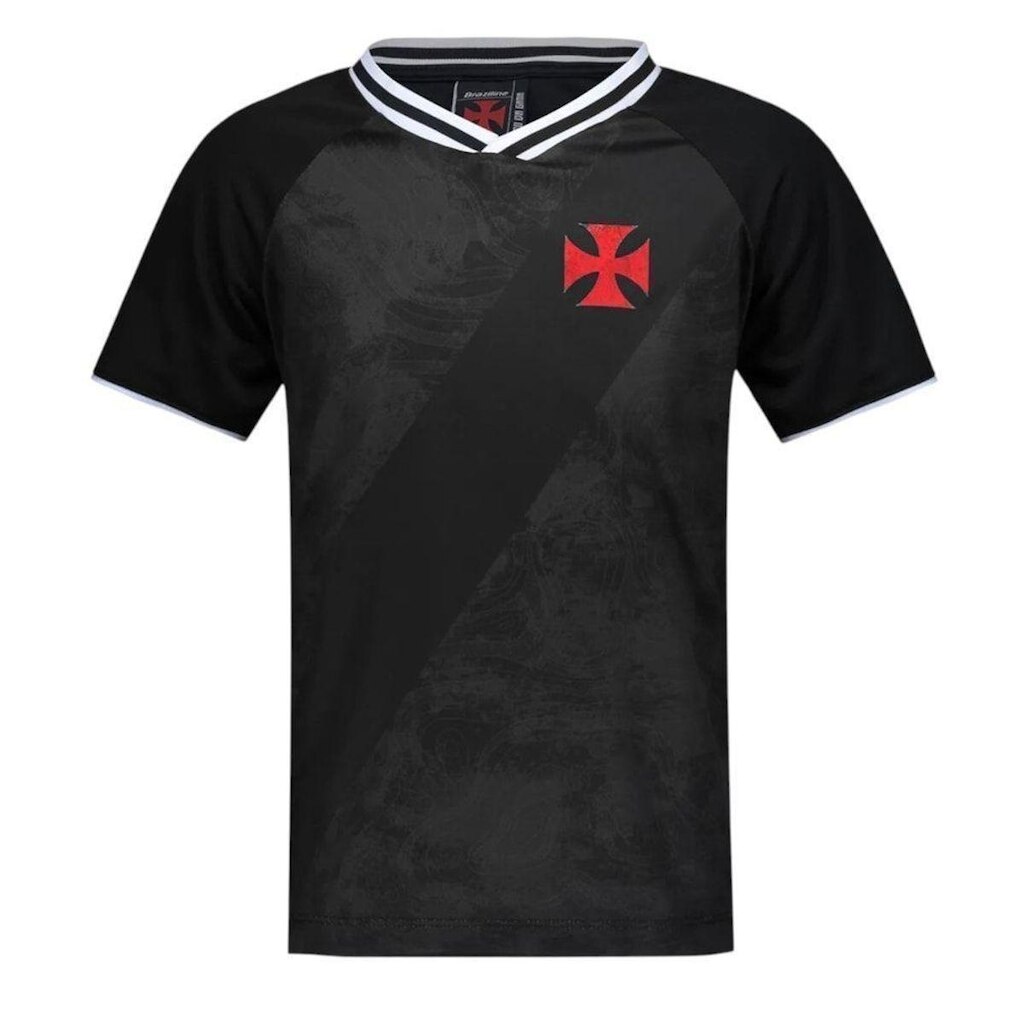 Camisa Braziline Vasco Ponto Masculina - Preto P
