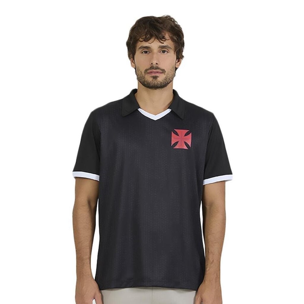 Camisa Polo Braziline Vasco Grito Masculina - Preto G