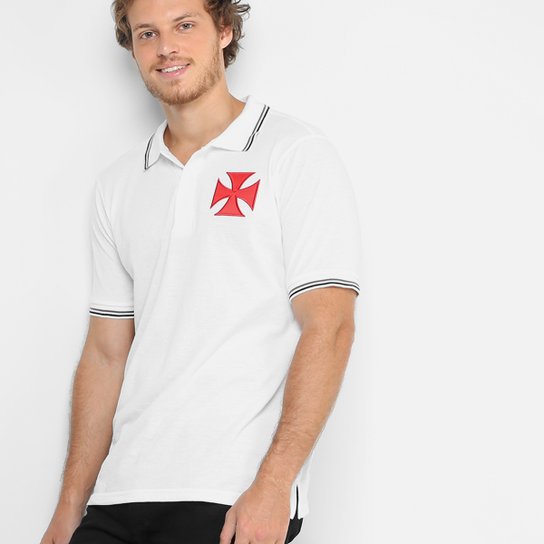 Camisa Polo Vasco Piquet Kehl Masculina - Branco