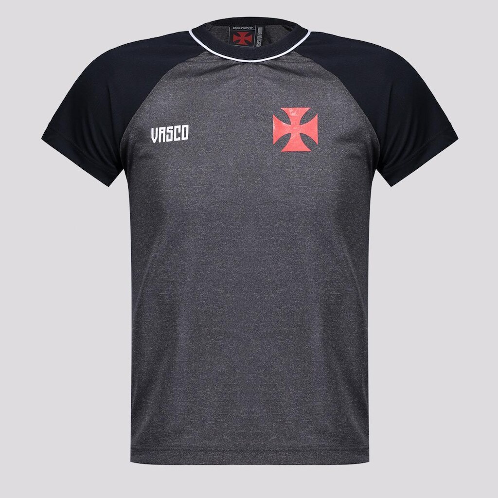 Camisa Vasco Cesto Infantil Cinza Escuro