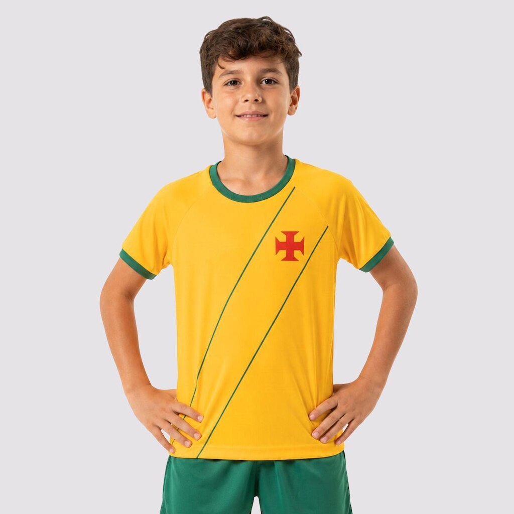 Camisa Vasco da Gama Braziline Brasil Folha Juvenil