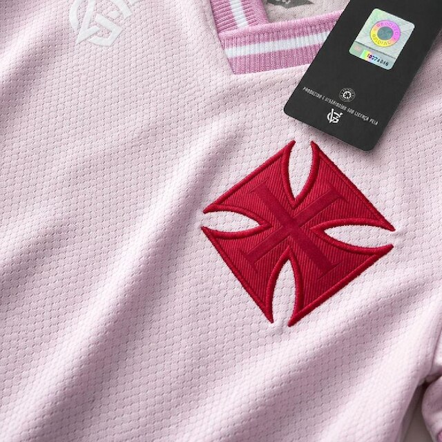 Camisa Vasco da Gama VG Cruz De Malta Rosa - Feminino