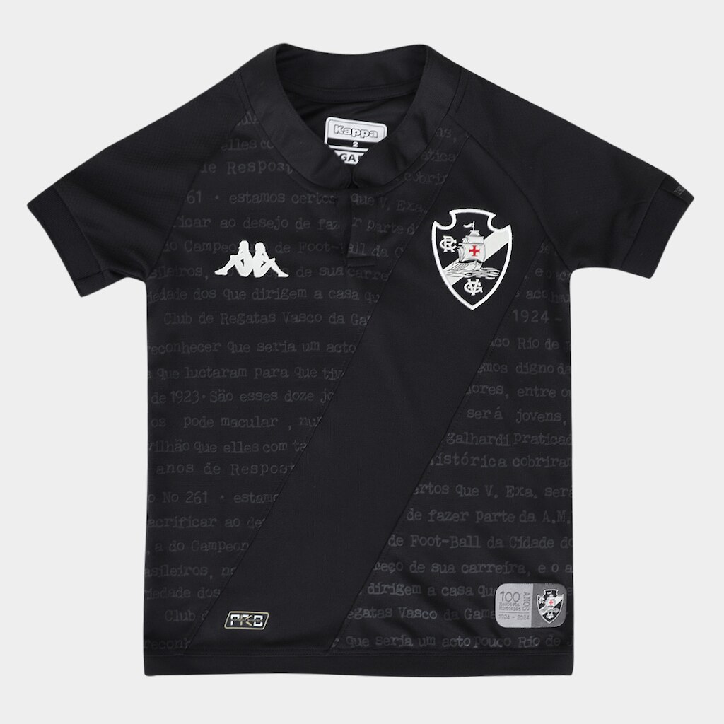 Camisa Vasco Infantil III 24/25 s/n° Kombat Jogador Kappa