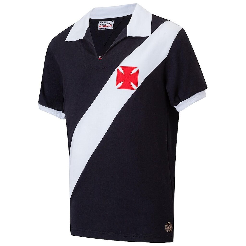 Camisa Vasco Retrô 1960 Preta Masculina