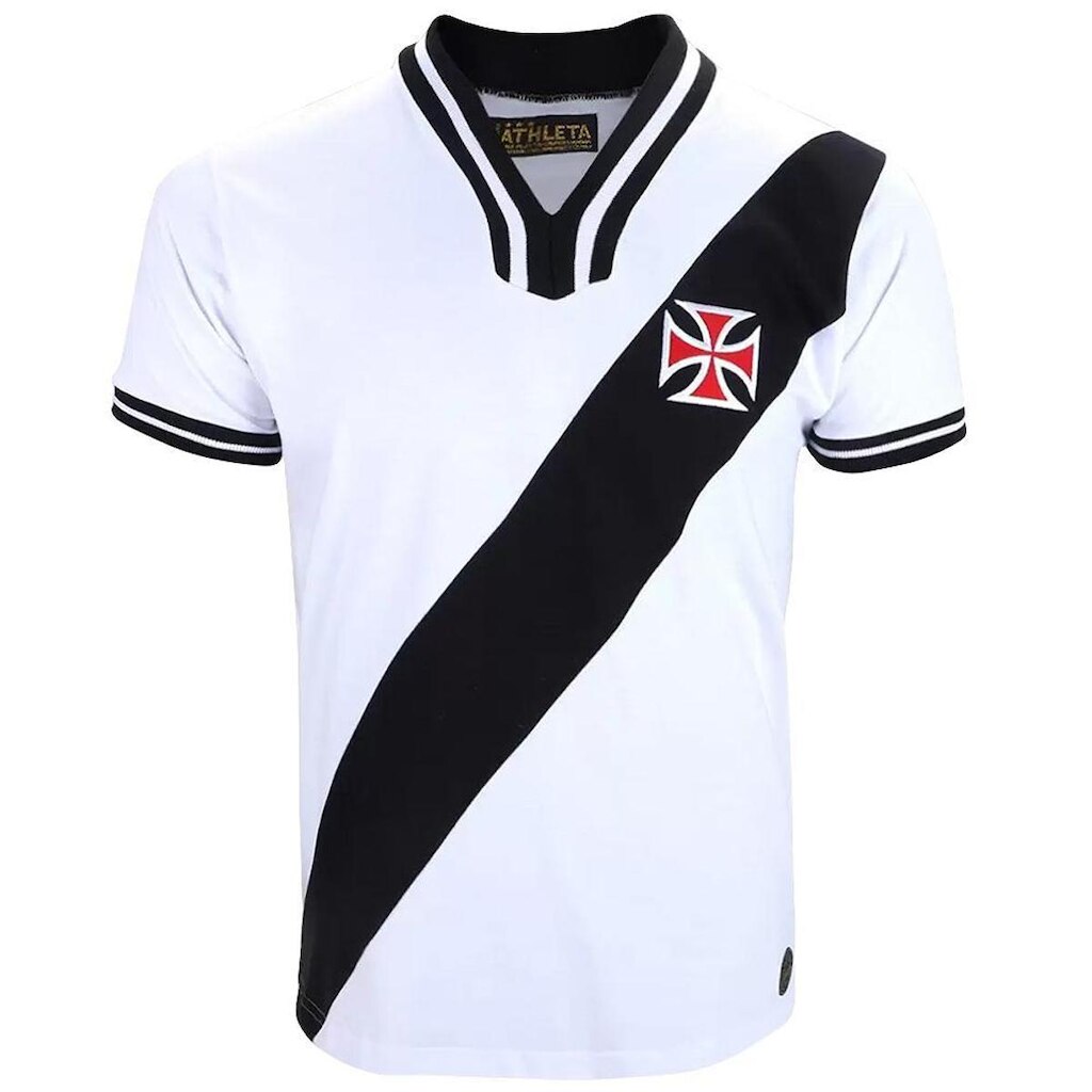 Camisa Vasco Retrô 1970 Branca Masculina