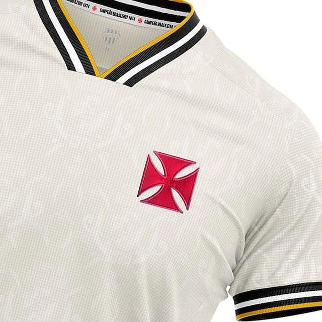 Camisa Vasco Retrô 1974 Campeão Brasileiro Jacquard Infantil