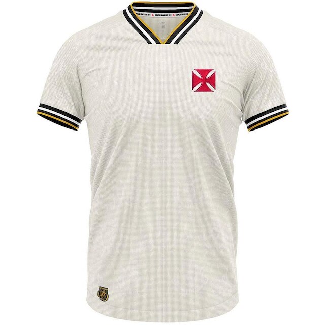 Camisa Vasco Retrô 1974 Campeão Brasileiro Jacquard Infantil