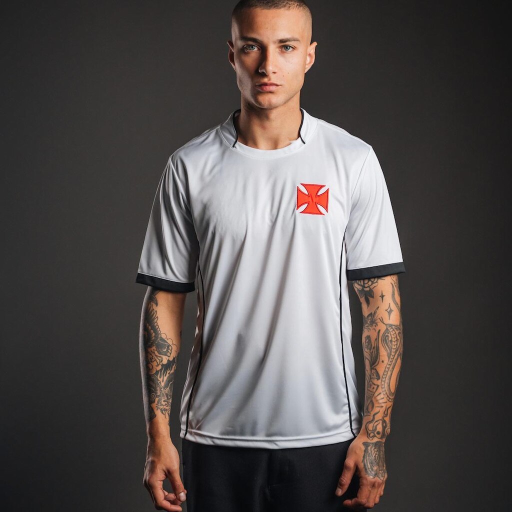 Camisa Vasco Torcedor Dry Branca Masculina