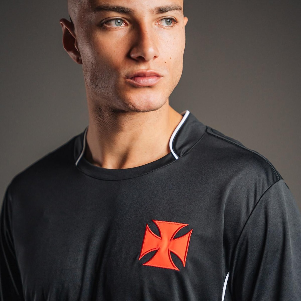 Camisa Vasco Torcedor Dry Preto Masculina
