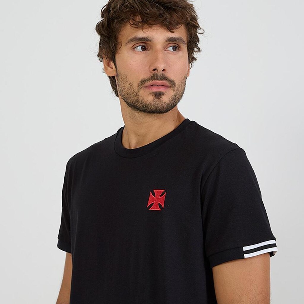 Camisa Vasco Urbana Cruz de Malta Bordada Masculina