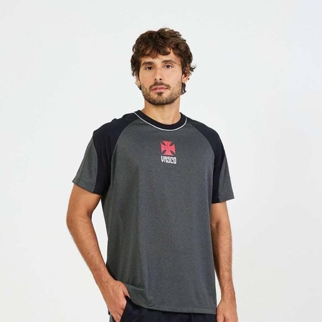 Camiseta Braziline Vasco Tremor - Masculino - Cinza