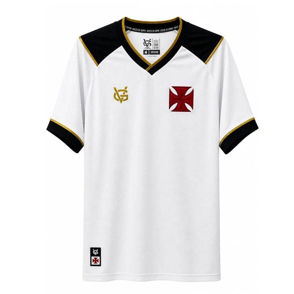 Camiseta Vasco Da Gama Nobre Cruz Infantil/Juvenil - Branco