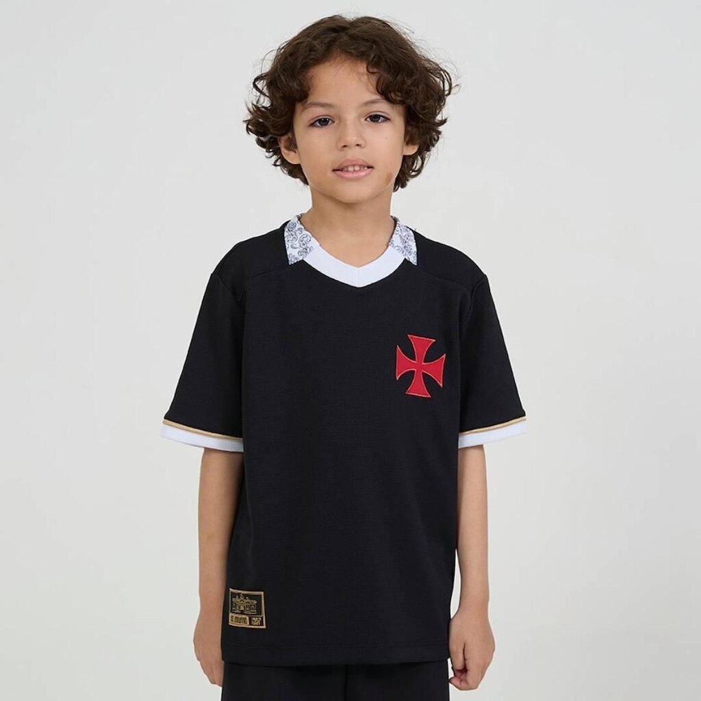 CAMISETA VASCO ETERNO INFANTIL PRETO 10
