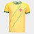 Camiseta Vasco Folha Feminina - Amarelo