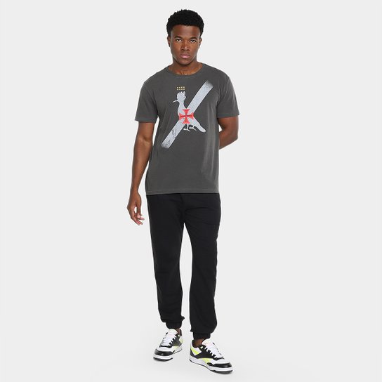 Camiseta Vasco Reserva Pica Pau Cruz de Malta Masculina