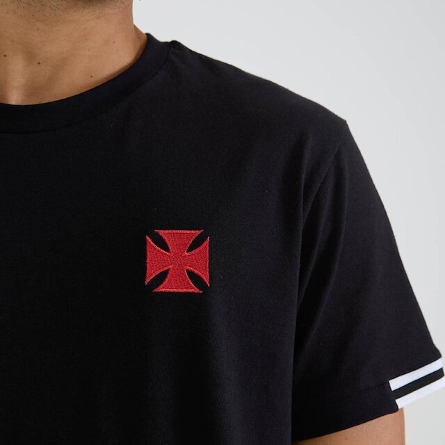 CAMISETA VASCO TOM MASCULINO PRETO P/S