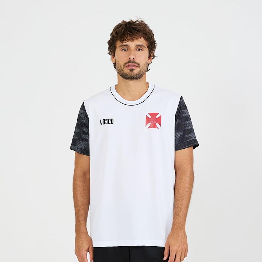CAMISETA VASCO TREPIDAR MASCULINO BRANCO GG