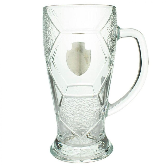 Caneca Chopp Vidro Bola Futebol 630ml Vasco Da Gama