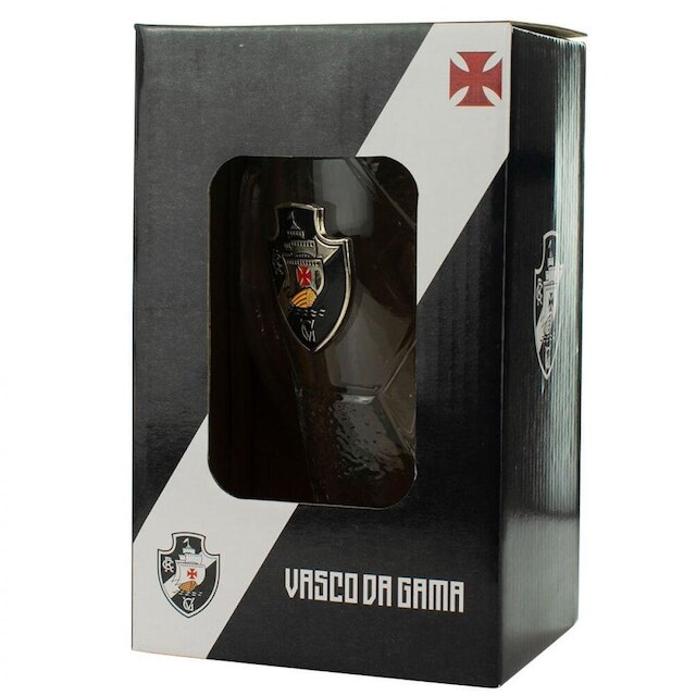 Caneca Chopp Vidro Bola Futebol 630ml Vasco Da Gama