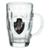 Caneca Vidro Brasão Metal 400ml - Vasco - Transparente
