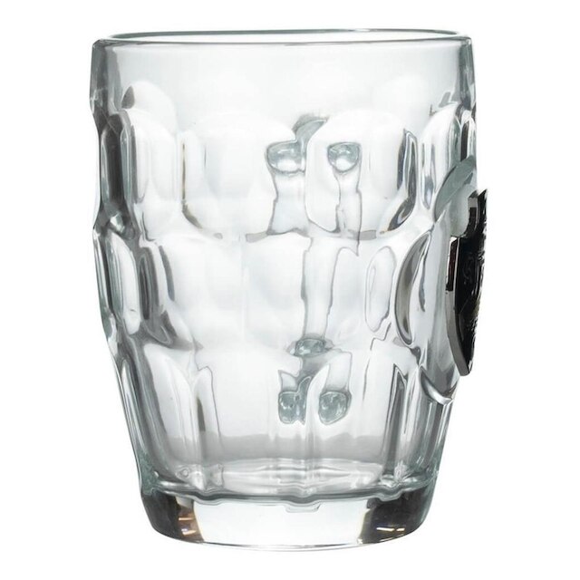 Caneca Vidro Brasão Metal 400ml - Vasco
