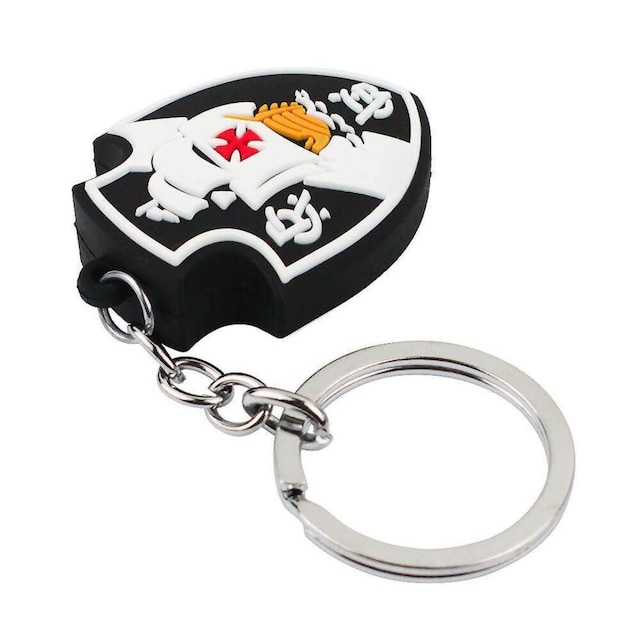 Chaveiro Borracha 3D Escudo Time 6cm - Vasco