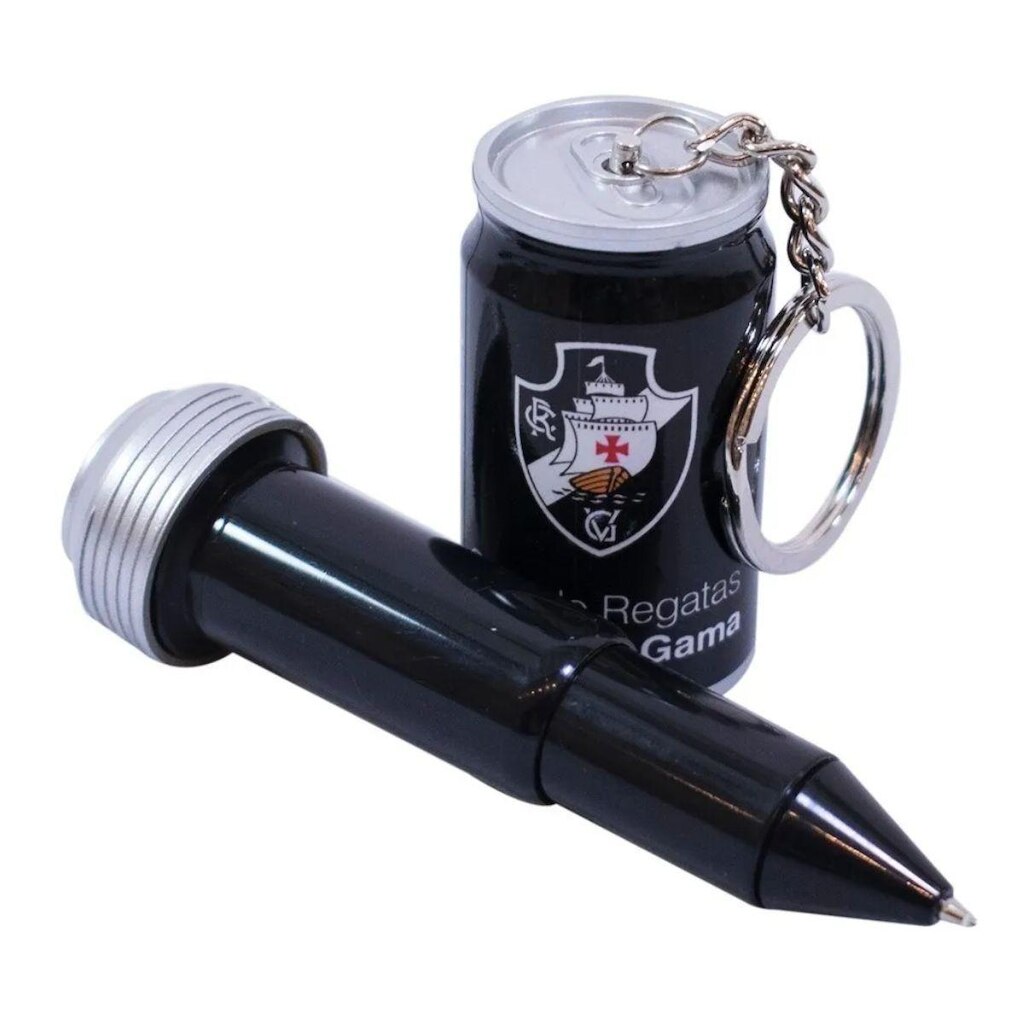 Chaveiro Em Forma De Lata Com Caneta Vasco