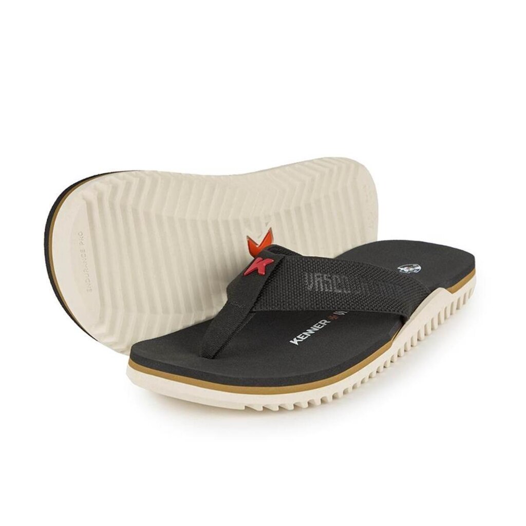 Chinelo Kenner Vasco da Gama Nk6 Pro Masculino - Preto e Branco - 44/45