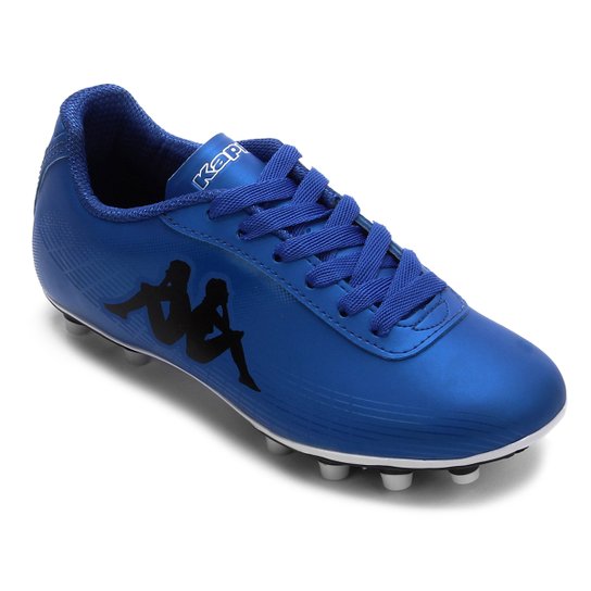Chuteira Campo Infantil Kappa Fast - Azul+Preto