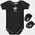 Conjunto Vasco Infantil Body  2 peças - Preto+Branco