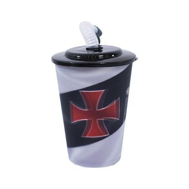 Copo 3d Com Canudo 450ml - Vasco