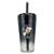Copo Vidro Transparente Canudo E Tampa 750ml - Vasco - Preto