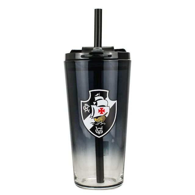 Copo Vidro Transparente Canudo E Tampa 750ml - Vasco