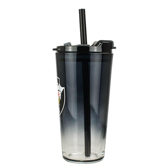 Copo Vidro Transparente Canudo E Tampa 750ml - Vasco