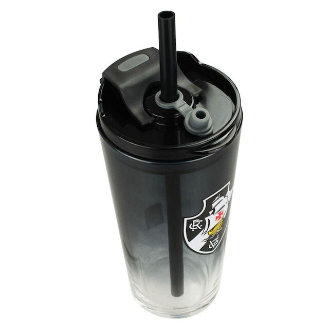 Copo Vidro Transparente Canudo E Tampa 750ml - Vasco