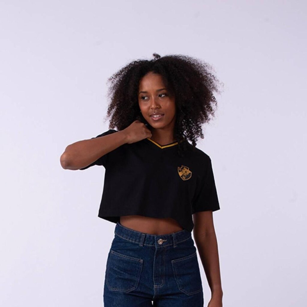 CROPPED VASCO LACO FEMININO PRETO/PEQUENO