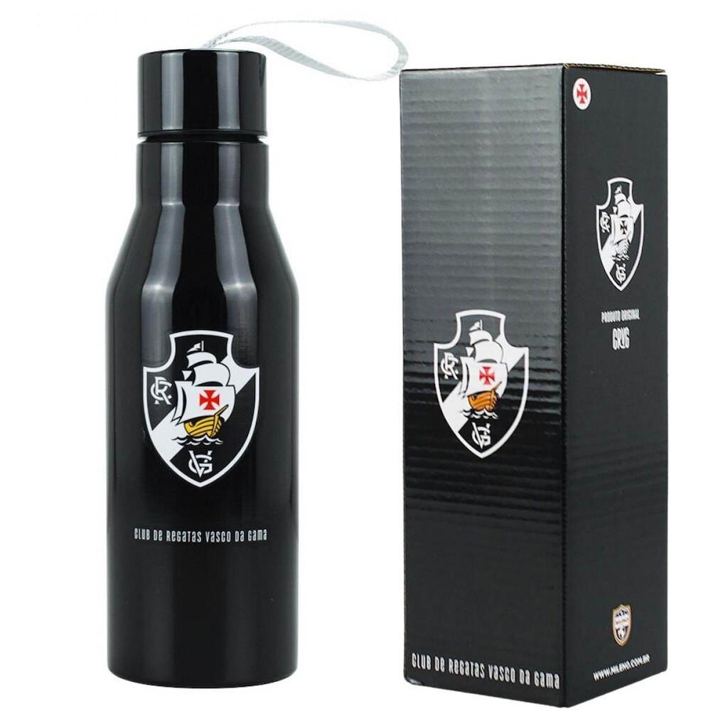 Garrafa Inox Tampa Rosqueável Cordão Vasco Da Gama 600ml