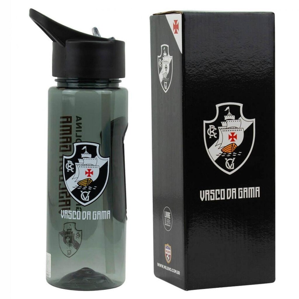 Garrafa Plástico Canudo Academia Apoio 700ml Vasco Da Gama
