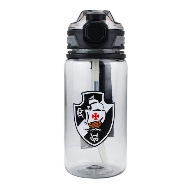 Garrafa Plástico Com Canudo 650ml - Vasco