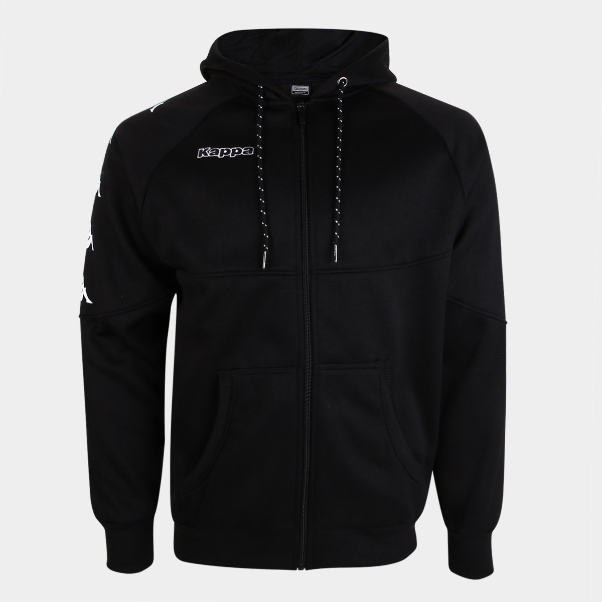 Kappa Jaqueta Moletom Preta Masculina Moletom Kappa Preto Jaqueta