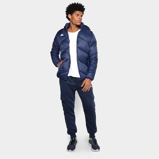 Jaqueta Puffer Kappa Padding Sport Bessie Capuz Masculina