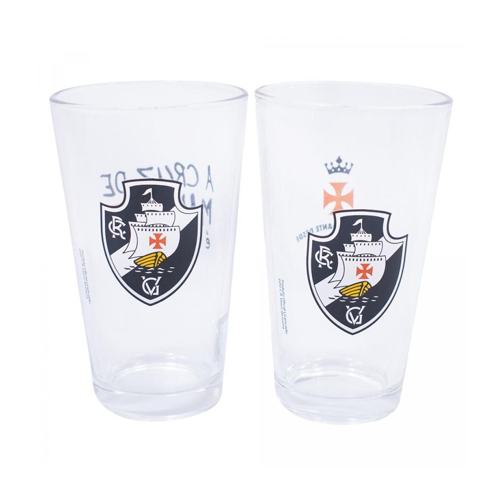 Jogo 2 Copos Vidro 475ML - Vasco