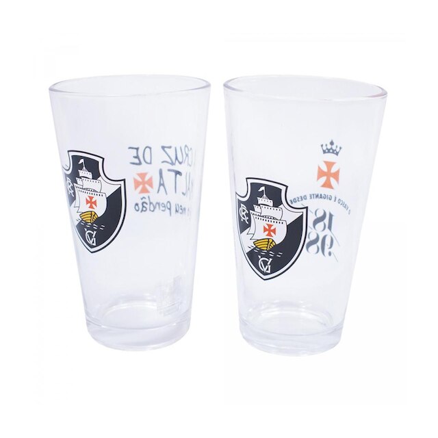 Jogo 2 Copos Vidro 475ML - Vasco